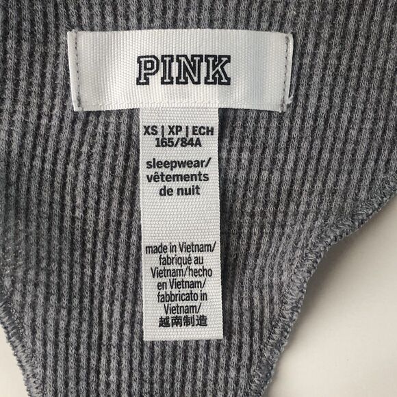 Victoria’s Secret Pink Women’s Sleepwear Waffle Knit Racer Back Tank Gray XS - Picture 3 of 13